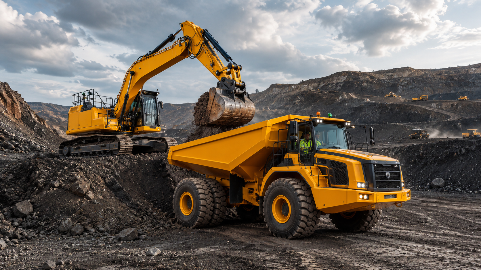 Mining fleet with Ashalube systems